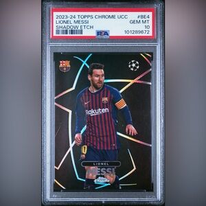 2023 Topps Chrome Lionel Messi Shadow Etch #BE4 PSA 10
FC Barcelona
